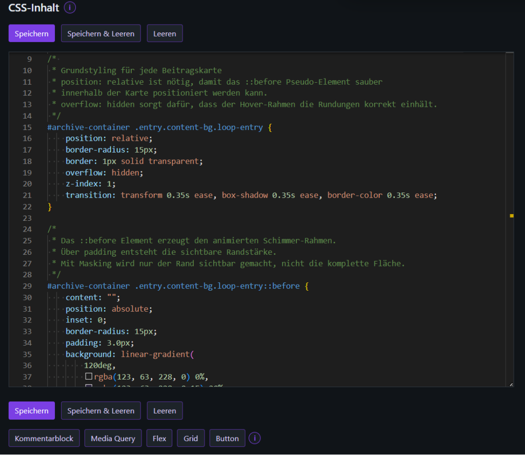 CSS Editor Dark Mode