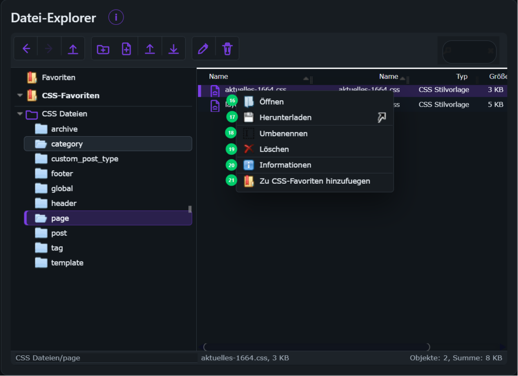 Datei Explorer Kontextmenü Datei